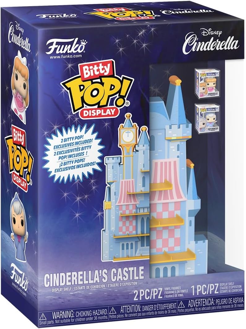 Funko Bitty POP! Display: Cinderella's Castle - Cinderella, Fairy Godmother | Official Cartoon/Animation Merch - Collectable Toy - Birthday Gift Idea for Fans and Collectors