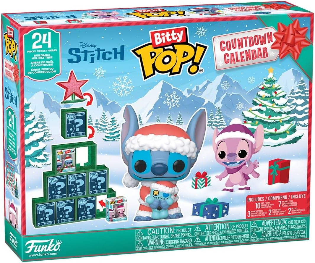Funko Bitty Pop! Countdown Calendar: Lilo & Stitch Holiday - Advent Calendar - 24 Days of Surprise - Collectable Vinyl Mini Figures - Mystery Box - Gift Idea - Holiday Xmas