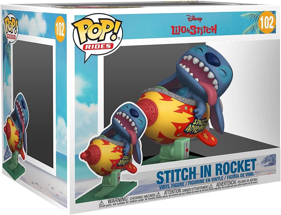 Funko Pop! Rides Super Deluxe: Disney Stitch Rocket - Disney: Lilo & Stitch - Collectable Vinyl Figure - Gift Idea - Official Merchandise - Toys for Kids & Adults - Movies Fans